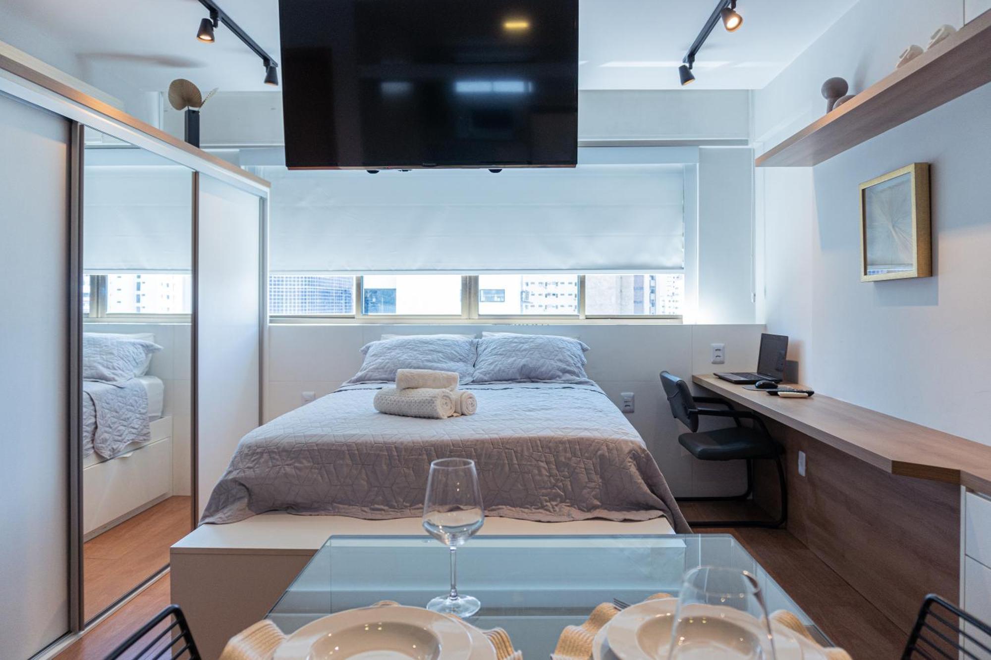Flat Novo E Moderno A 200m Do Shopping , Com Piscina Wifii 500mbps *